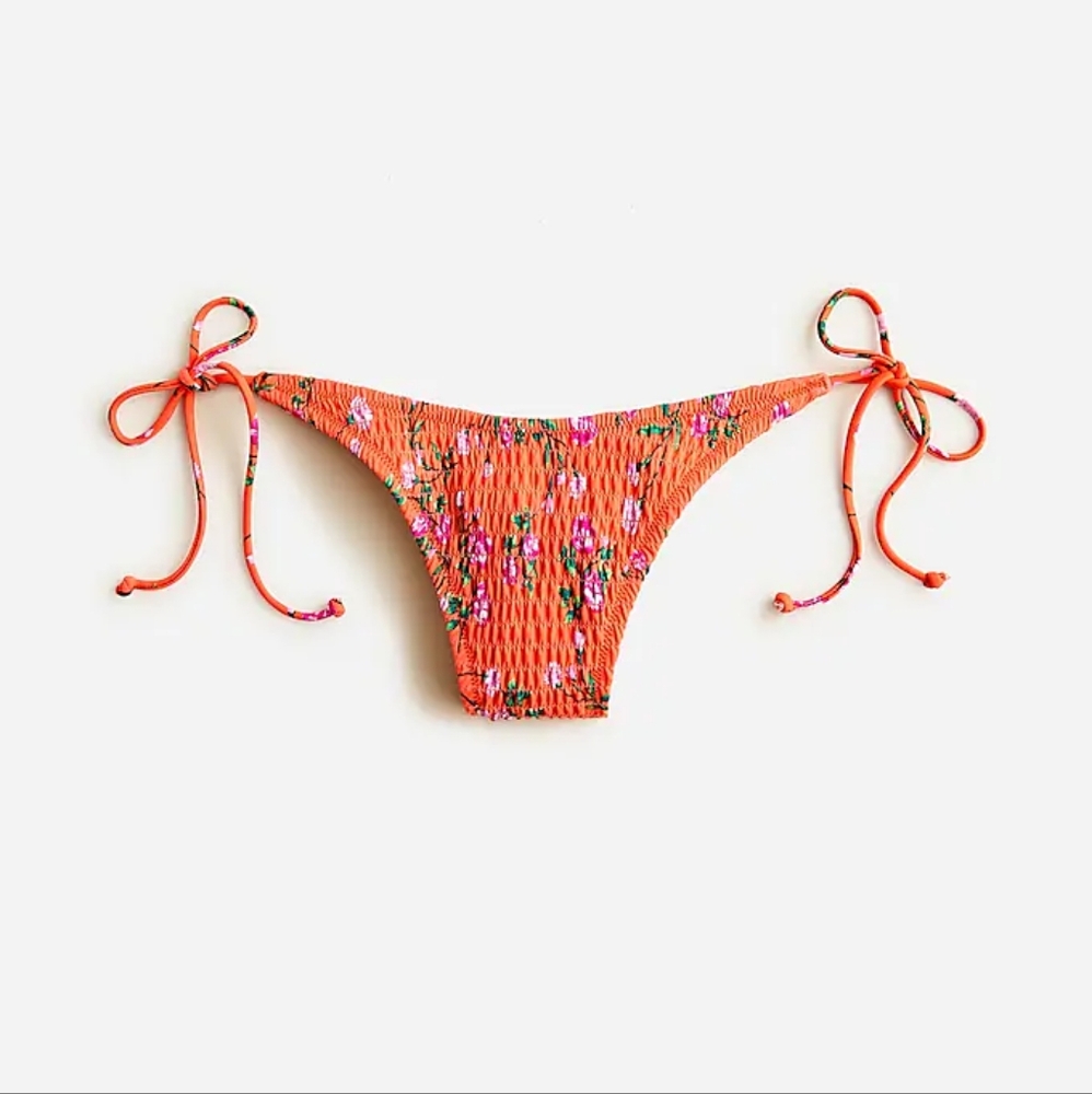 J. Crew Smocked String Bikini Bottoms